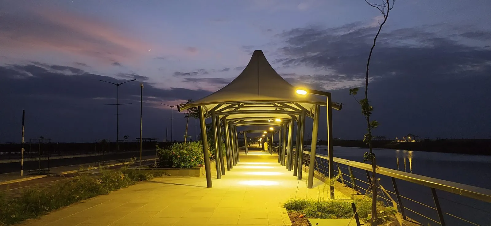 The 6.5 km stormwater canal front development in Dholera Activation Area