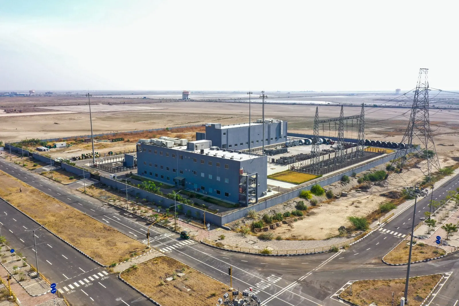 Transmission equipment at a Dholera SIR power substation