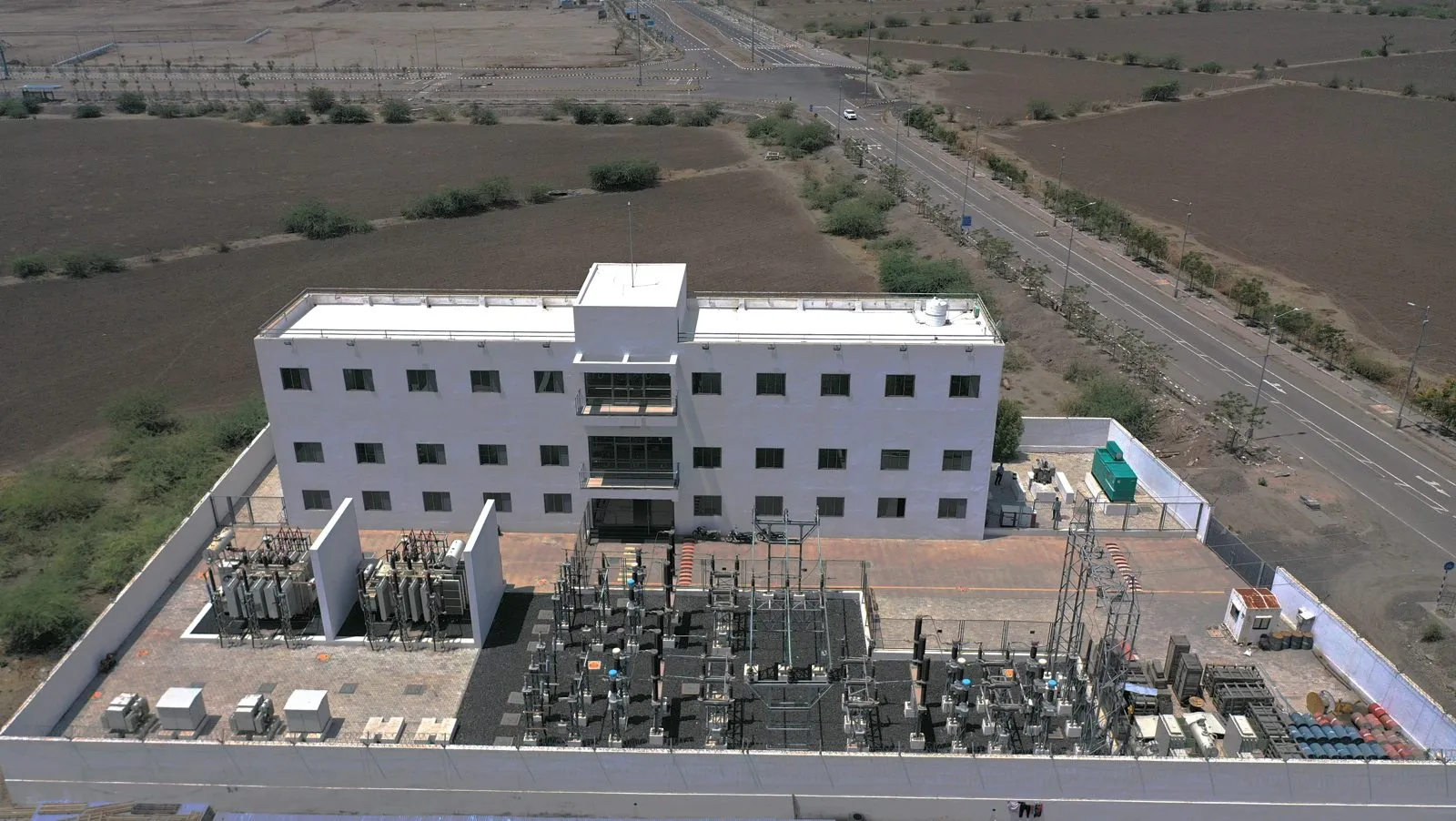 High voltage power substation built for Dholera SIR